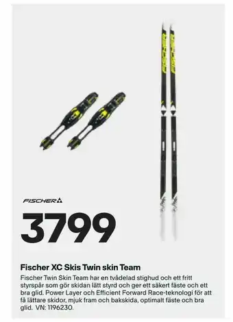 XXL Fischer XC Skis Twin skin Team erbjuda