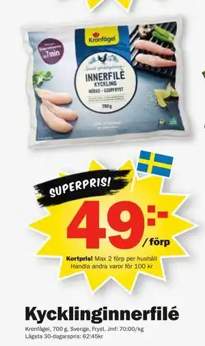 Kycklinginnerfilé, Medlemspris