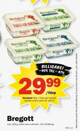 Pekås Bregott, Medlemspris erbjuda