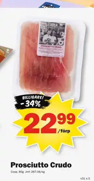Pekås Prosciutto Crudo erbjuda