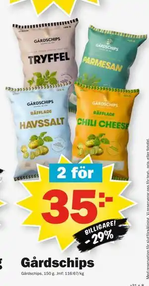 Pekås Gårdschips erbjuda