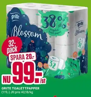 ÖoB GRITE TOALETTPAPPER erbjuda