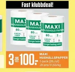 ÖoB MAXI HUSHÅLLSPAPPER, Medlemspris erbjuda