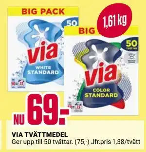 ÖoB VIA TVÄTTMEDEL erbjuda