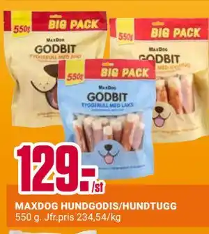 ÖoB MAXDOG HUNDGODIS/HUNDTUGG erbjuda