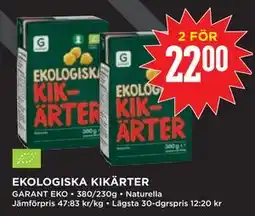 Willys EKOLOGISKA KIKÄRTER erbjuda
