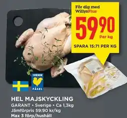 Willys HEL MAJSKYCKLING, Medlemspris erbjuda