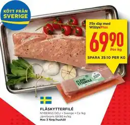 Willys Hemma FLÄSKYTTERFILÉ, Medlemspris erbjuda