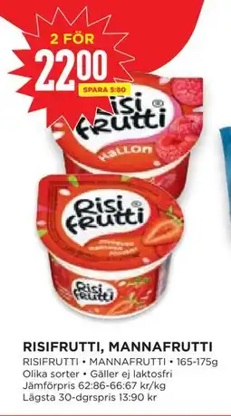 Willys Hemma RISIFRUTTI, MANNAFRUTTI erbjuda