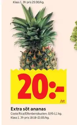 ICA Kvantum Extra söt ananas erbjuda