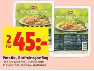 Potatis-, Rotfruktsgratäng