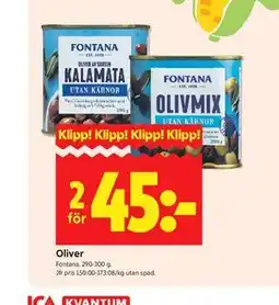 ICA Kvantum Oliver erbjuda
