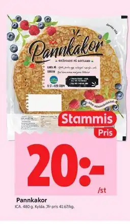 ICA Kvantum Pannkakor, Medlemspris erbjuda