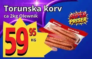 Supergrossen Torunska korv erbjuda
