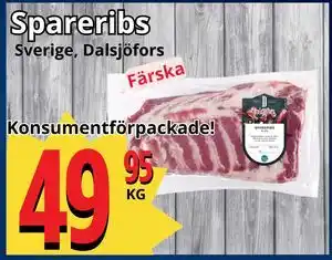 Supergrossen Spareribs erbjuda