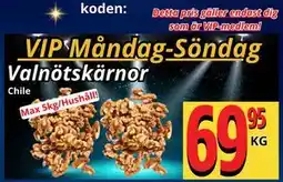 Supergrossen Valnötskärnor, Medlemspris erbjuda