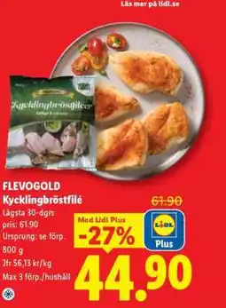 Lidl Flevogold Kycklingbröstfilé erbjuda