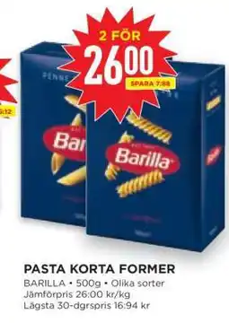 Willys Pasta Korta Former erbjuda