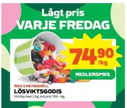 Stora Coop Lösviktsgodis erbjuda
