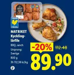 Lidl Matriket Kycklinglårfilé erbjuda