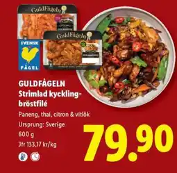 Lidl Guldfågeln strimlad kycklingbröstfilé erbjuda