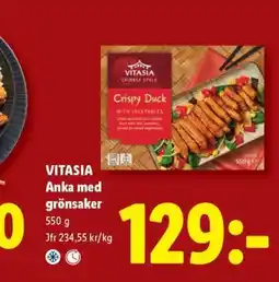 Lidl Vitasia Anka med grönsaker erbjuda