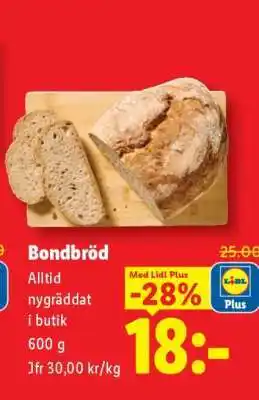 Lidl Bondbröd erbjuda