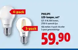 Lidl PHILIPS LED-lampor, set erbjuda