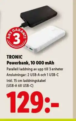 Lidl TRONIC Powerbank, 10 000 mAh erbjuda