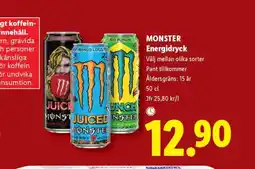 Lidl Monster energidryck erbjuda