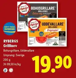 Lidl RYBERGS Grillkorv erbjuda