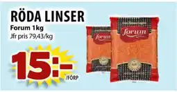 Matvärlden Tensta Forum Röda linser erbjuda