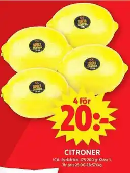 ICA Maxi Ica Citroner erbjuda