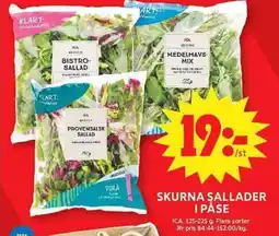 ICA Maxi Ica Skurna sallader i påse erbjuda