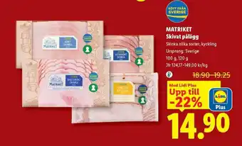 Lidl MATRIKET Skivat pålägg erbjuda