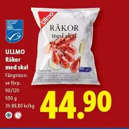Lidl ULLMO Räkor med skal erbjuda