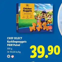 Lidl CHEF SELECT Kycklingnuggets PAW Patrol erbjuda