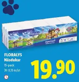 Lidl FLORALYS Näsdukar erbjuda