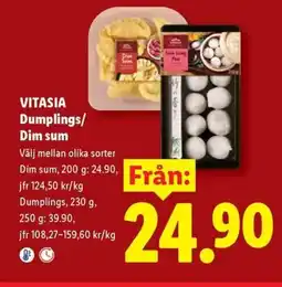 Lidl VITASIA Dumplings/ Dim sum erbjuda