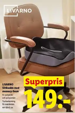 Lidl LIVARNO Sittkudde med memory-foam erbjuda