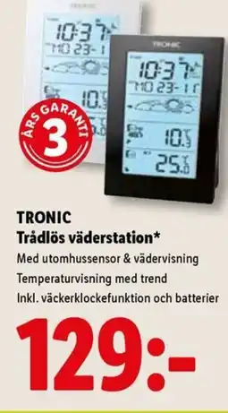 Lidl TRONIC Trådlös väderstation erbjuda