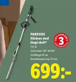 Lidl PARKSIDE Häcksax med långt skaft erbjuda
