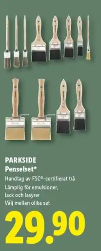 Lidl PARKSIDE Penselset erbjuda