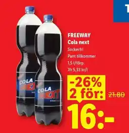 Lidl FREEWAY Cola next erbjuda