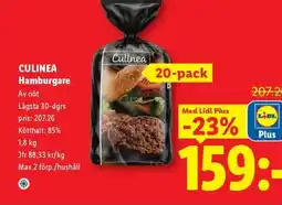 Lidl CULINEA Hamburgare erbjuda