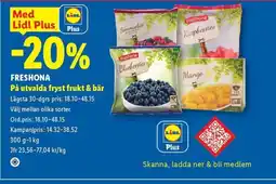 Lidl FRESHONA På utvalda fryst frukt & bär erbjuda