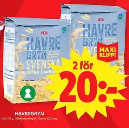 ICA Maxi ICA Havregryn erbjuda
