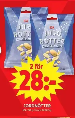 ICA Maxi ICA Jordnötter erbjuda