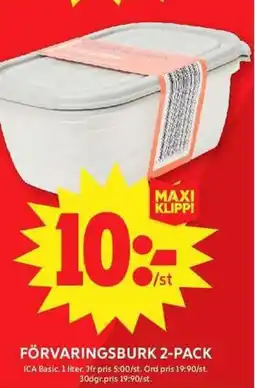 ICA Maxi Förvaringsburk 2-pack erbjuda