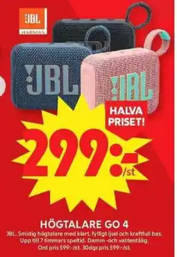 ICA Maxi JBL Högtalare Go 4 erbjuda